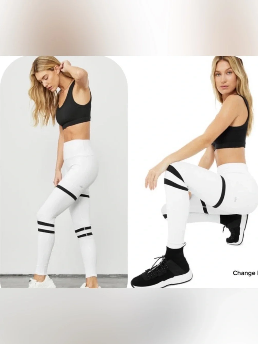 ALO Yoga Legit Leggings, Black & White XS NWT
